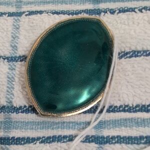 Elegant Green and Gold Brooch